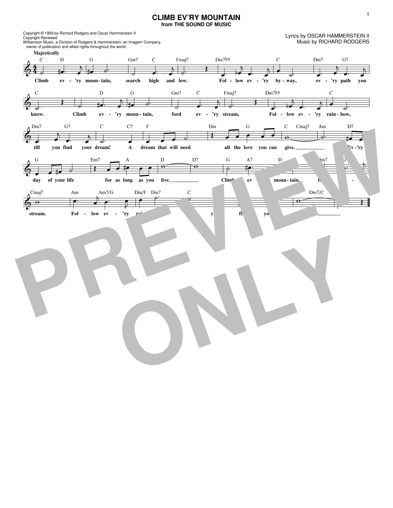 Climb Ev’ry Mountain (from The Sound of Music)