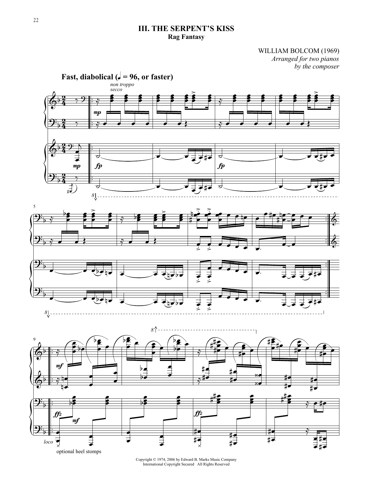 The Serpent’s Kiss (for 2 Pianos) The Serpent’s Kiss (for 2 Pianos)