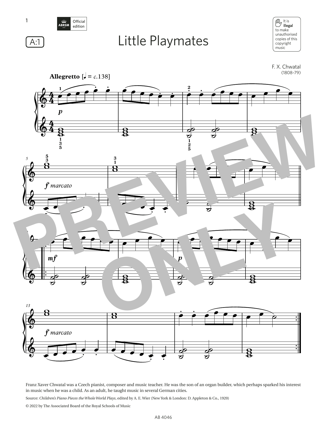 Little Playmates (Grade Initial, list A1, from the ABRSM Piano Syllabus 2023 & 2024) Little Playmates (Grade Initial, list A1, from the ABRSM Piano Syllabus 2023 & 2024)