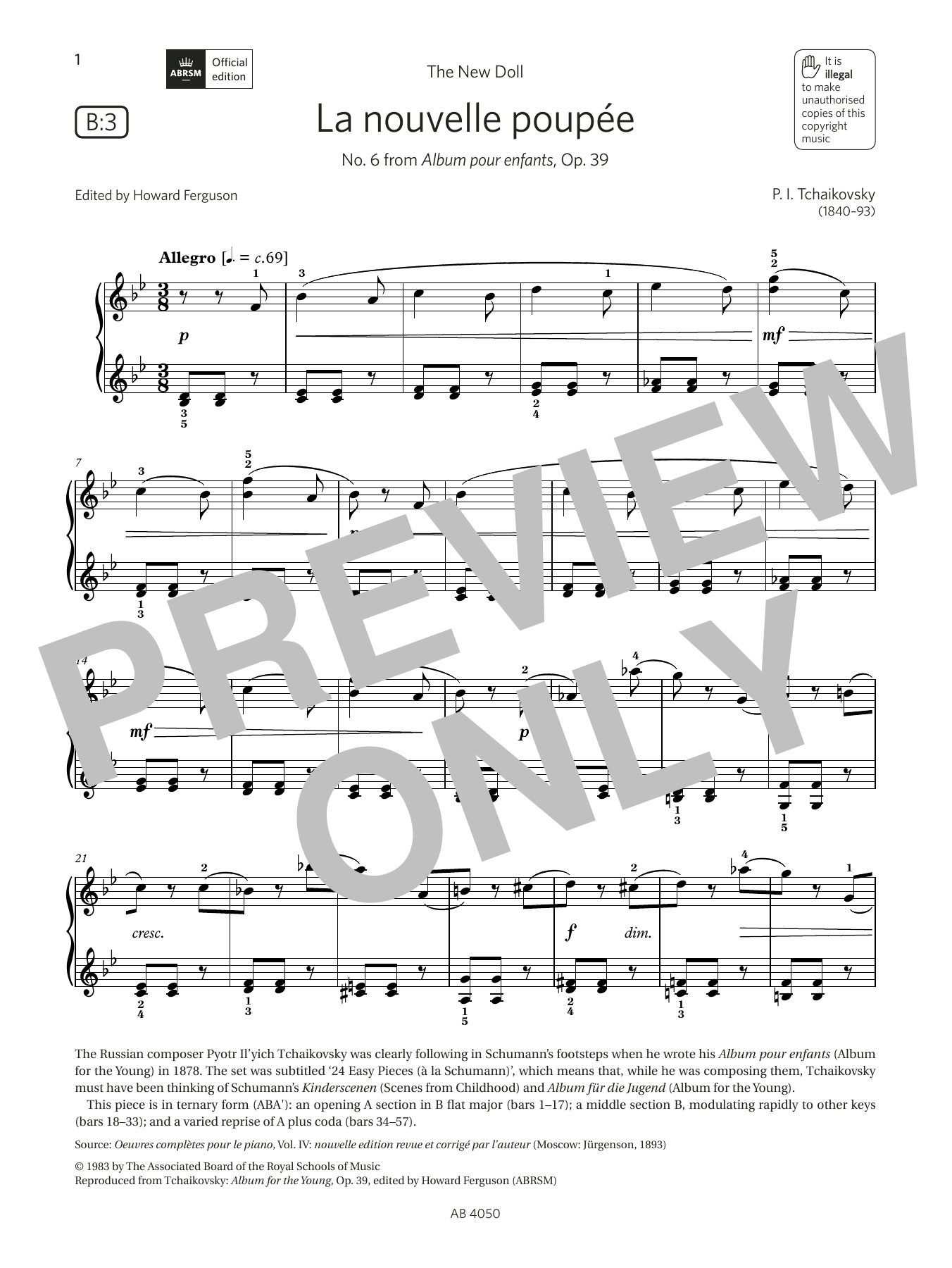 La nouvelle poupée (Grade 4, list B3, from the ABRSM Piano Syllabus 2023 & 2024) La nouvelle poupée (Grade 4, list B3, from the ABRSM Piano Syllabus 2023 & 2024)