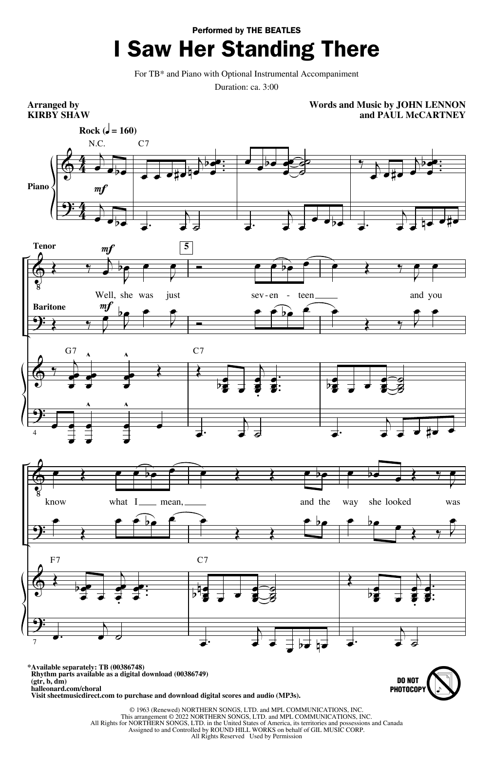 I Saw Her Standing There (arr. Kirby Shaw)