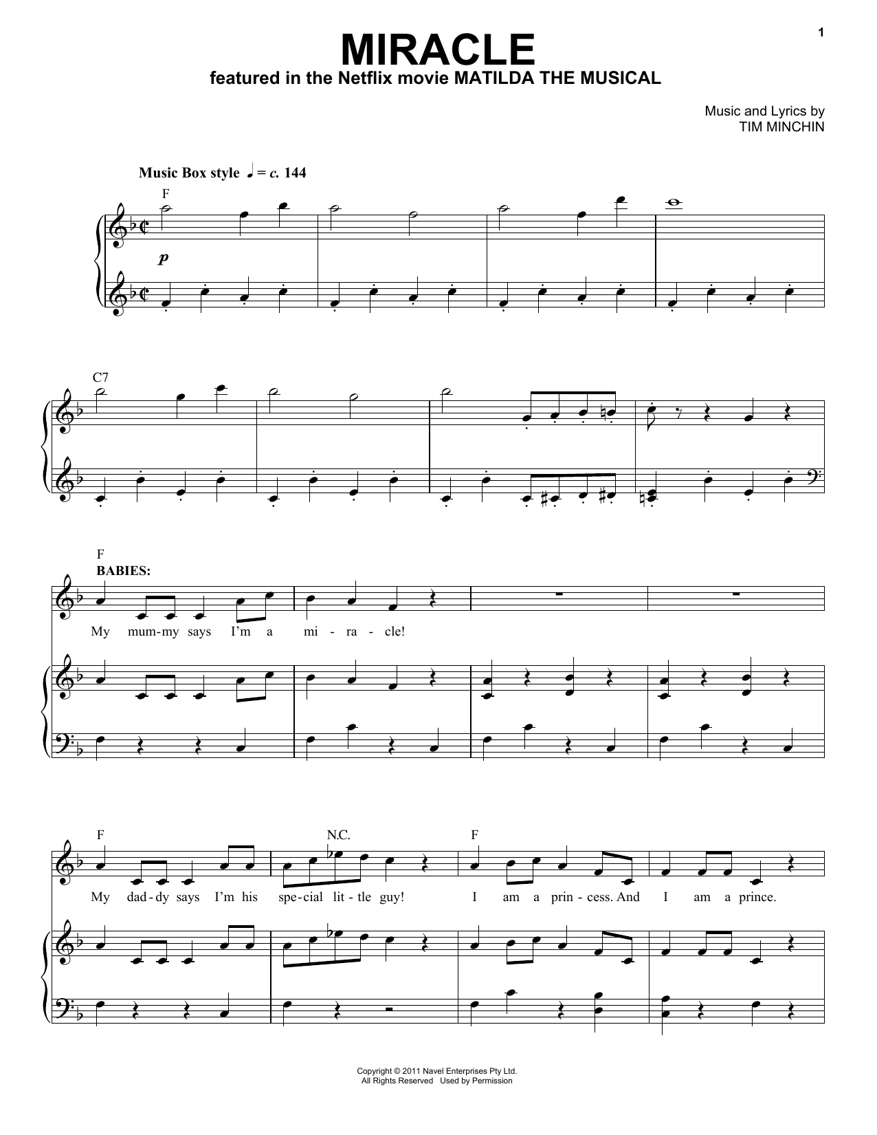 Miracle (from the Netflix movie Matilda The Musical) Miracle (from the Netflix movie Matilda The Musical)
