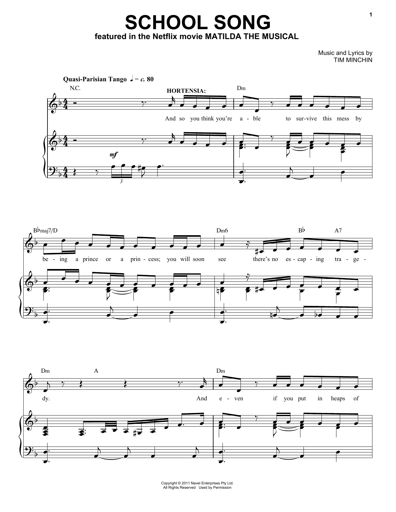 School Song (from the Netflix movie Matilda The Musical) School Song (from the Netflix movie Matilda The Musical)
