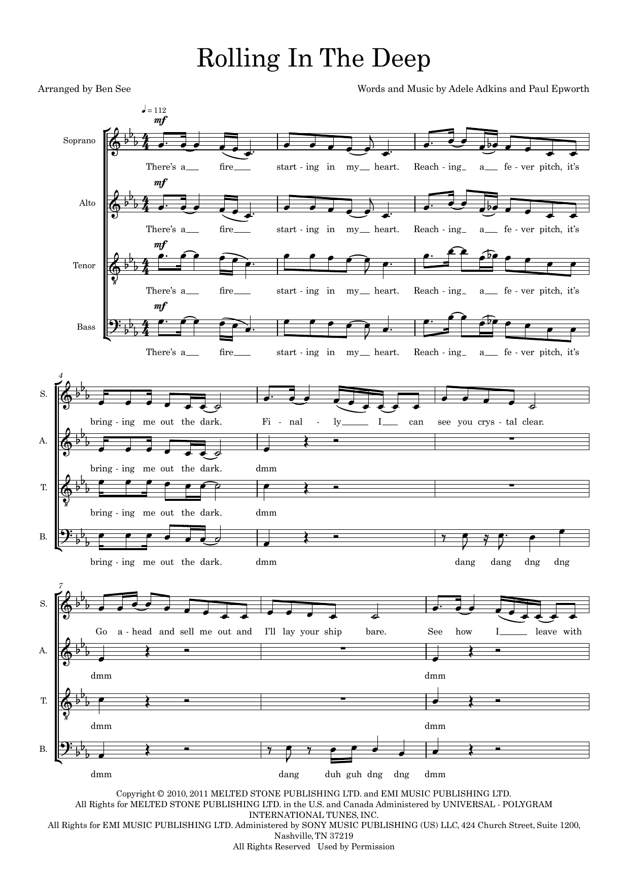Rolling In The Deep (arr. Ben See) Rolling In The Deep (arr. Ben See)