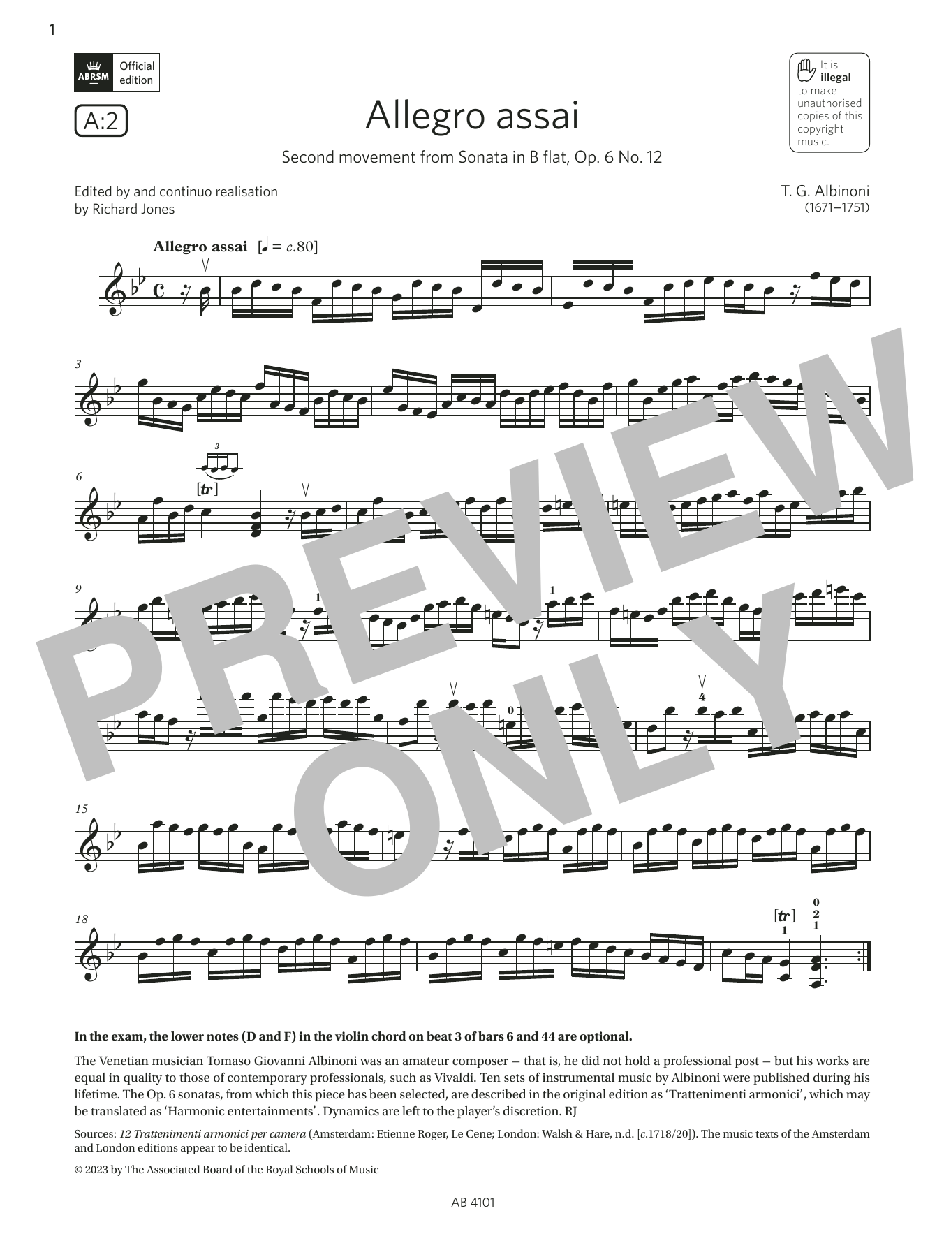Allegro assai (Grade 7, A2, from the ABRSM Violin Syllabus from 2024) Allegro assai (Grade 7, A2, from the ABRSM Violin Syllabus from 2024)