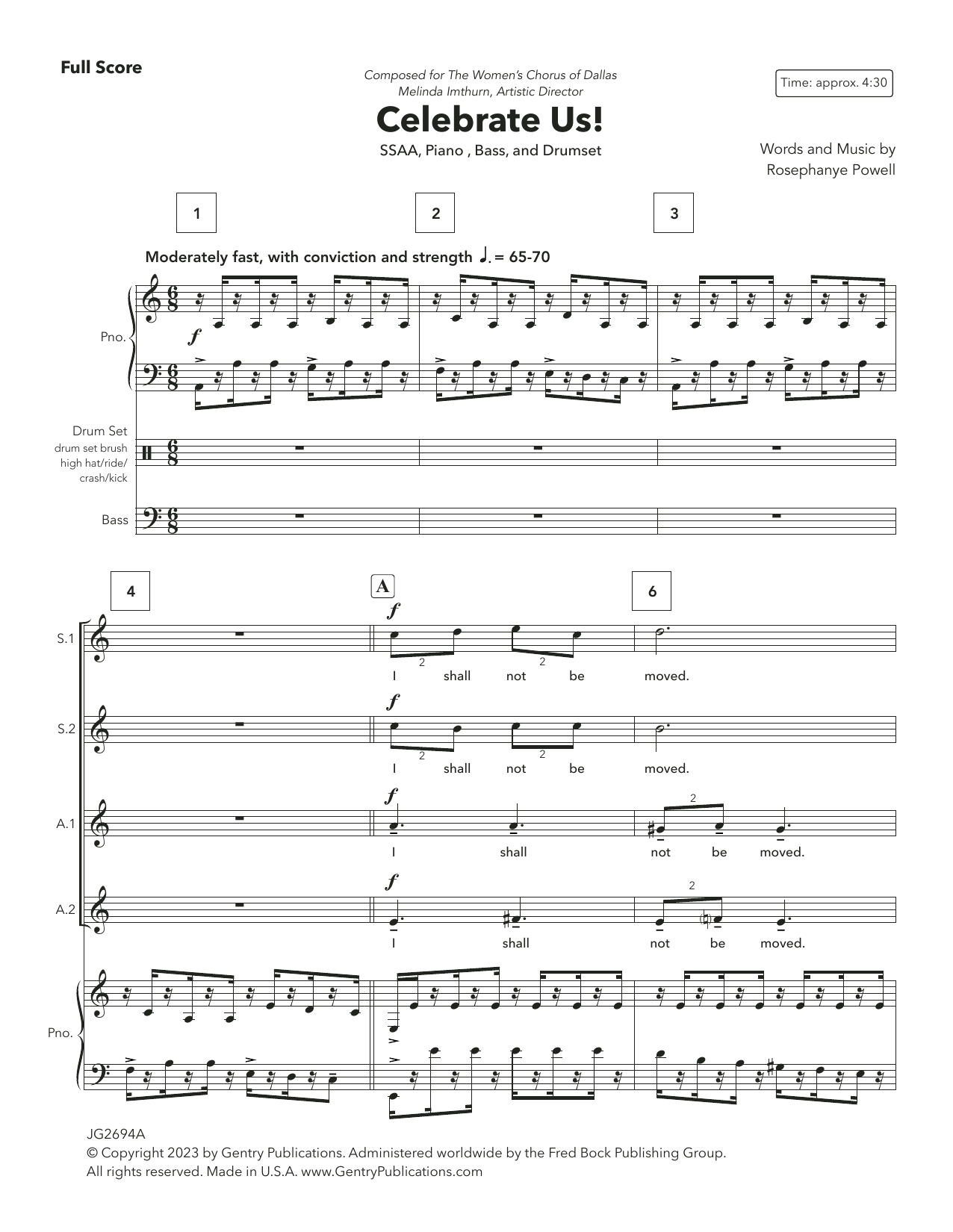 Celebrate Us! – Full Score Celebrate Us! – Full Score