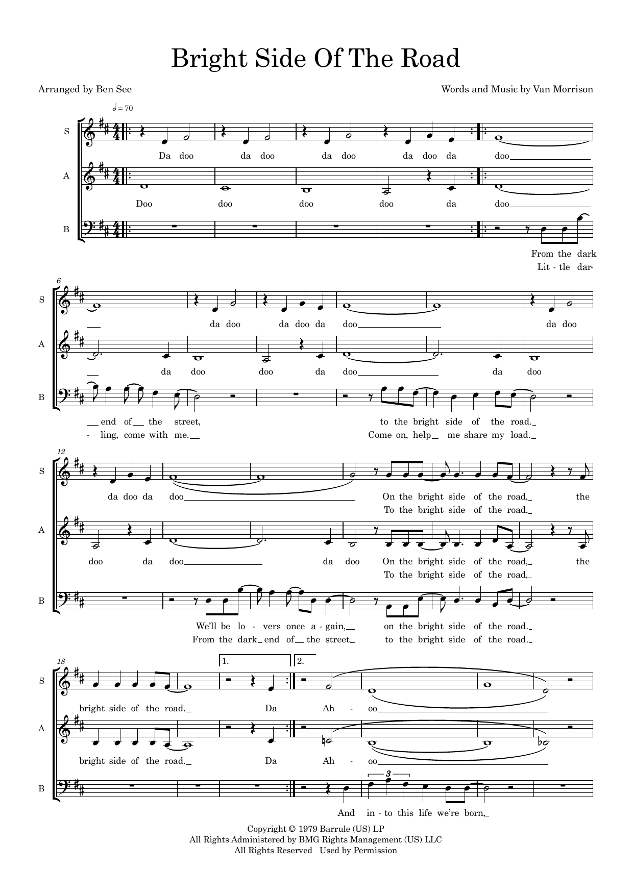 Bright Side Of The Road (arr. Ben See) Bright Side Of The Road (arr. Ben See)