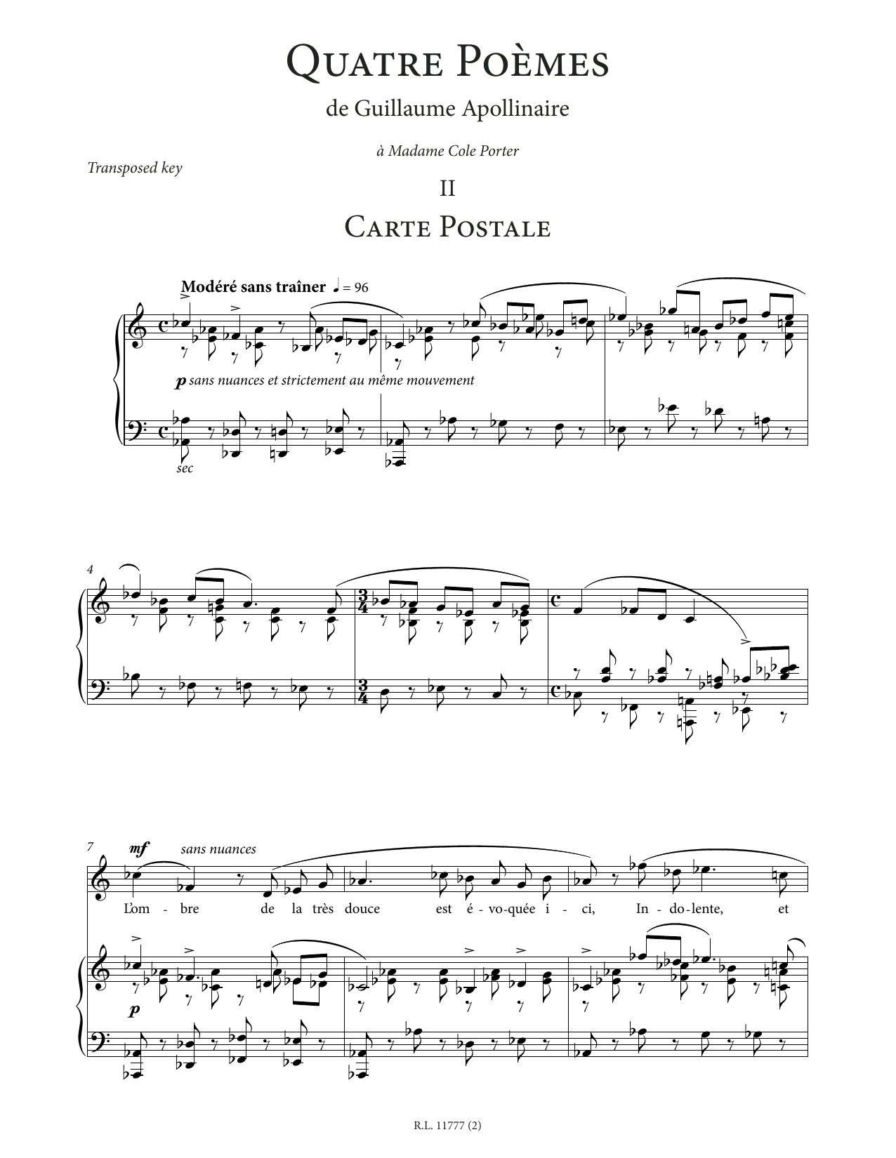 Carte postale (High Voice) Carte postale (High Voice)
