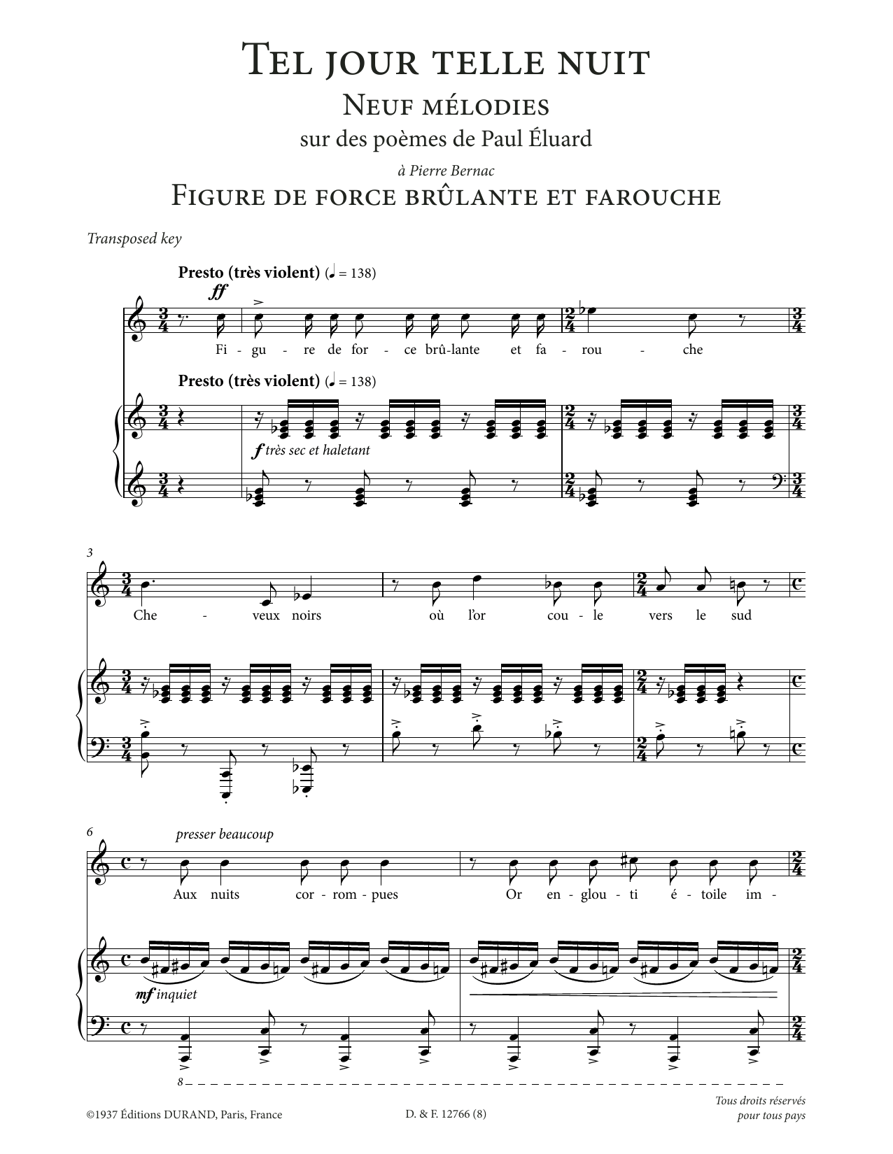 Figure de force brulante et farouche (Low Voice) Figure de force brulante et farouche (Low Voice)