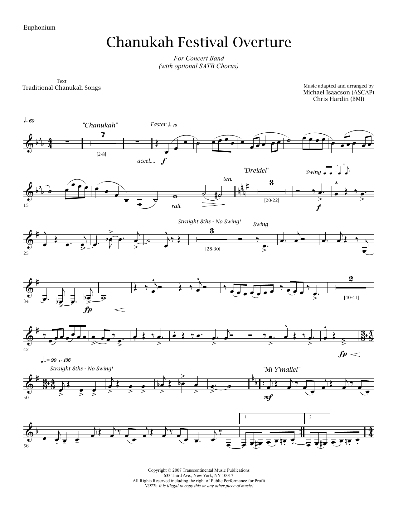 Chanukah Festival Overture – Euphonium Chanukah Festival Overture – Euphonium