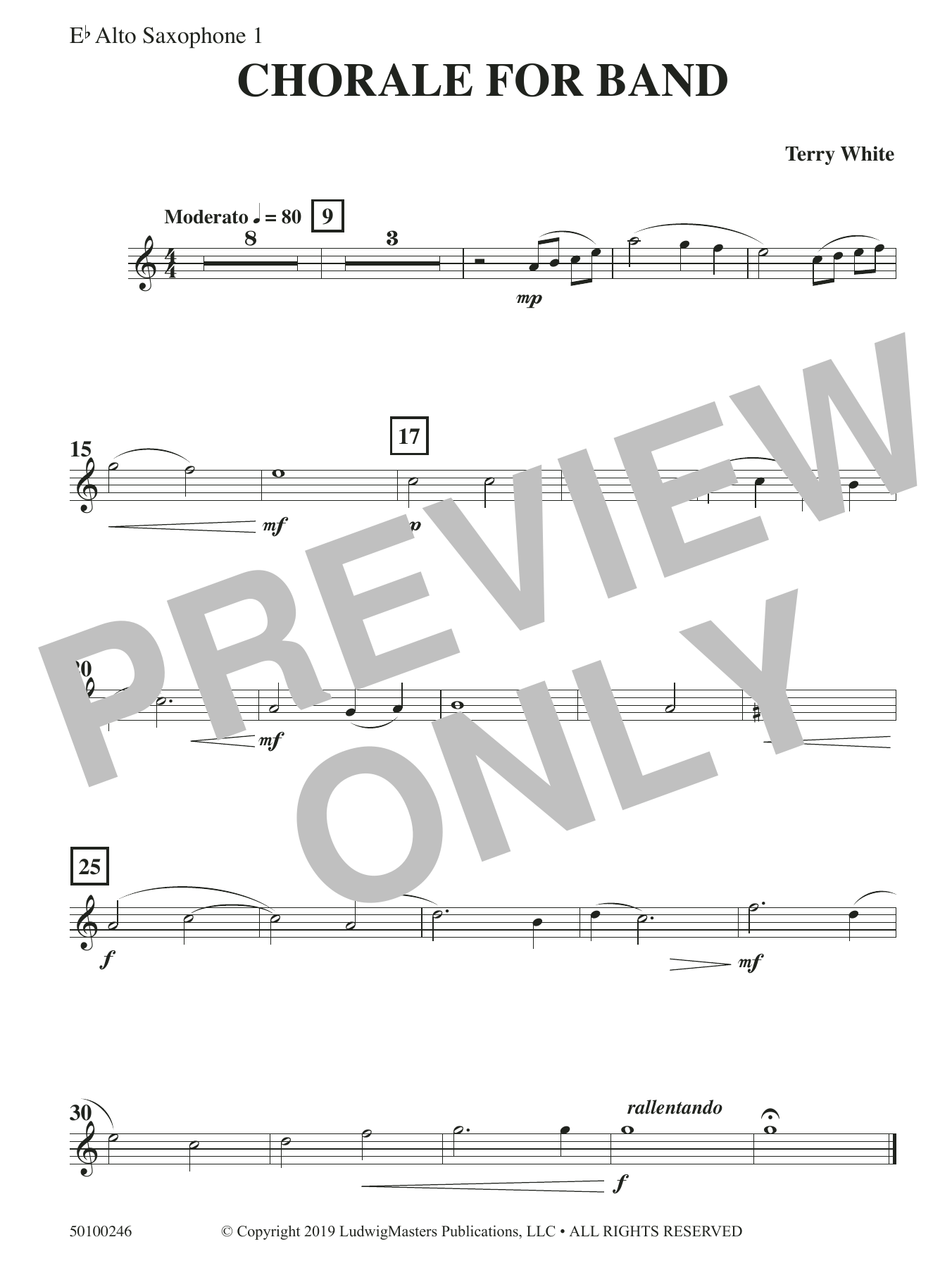 Chorale for Band – Alto Saxophone 1 Chorale for Band – Alto Saxophone 1