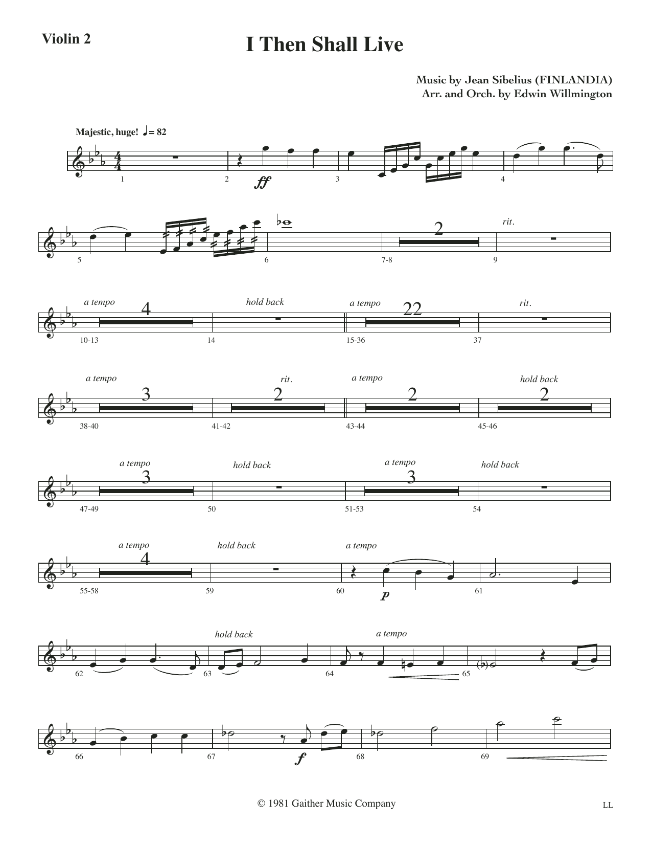 I Then Shall Live – Violin 2 I Then Shall Live – Violin 2