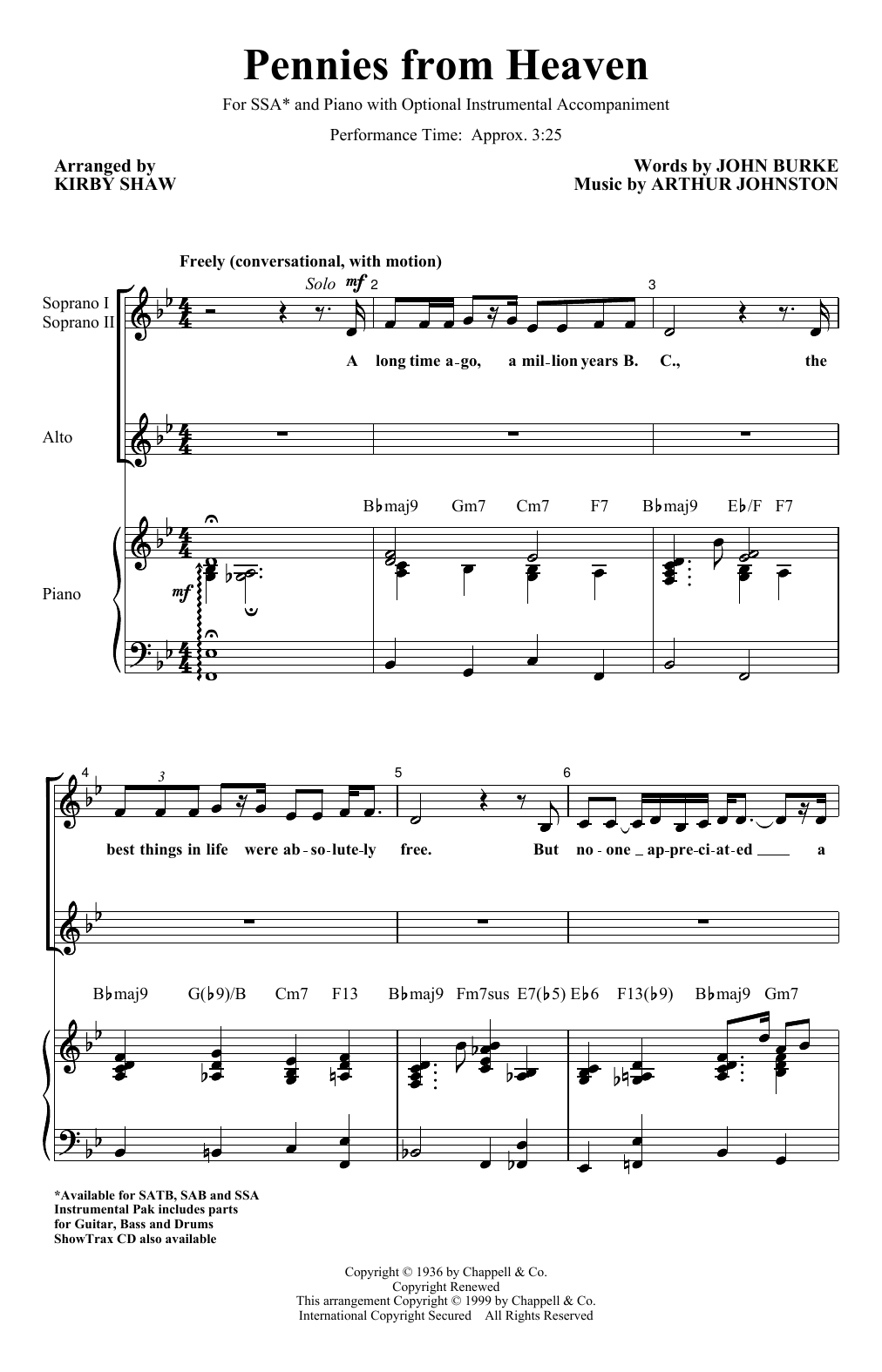 Pennies From Heaven (arr. Kirby Shaw)
