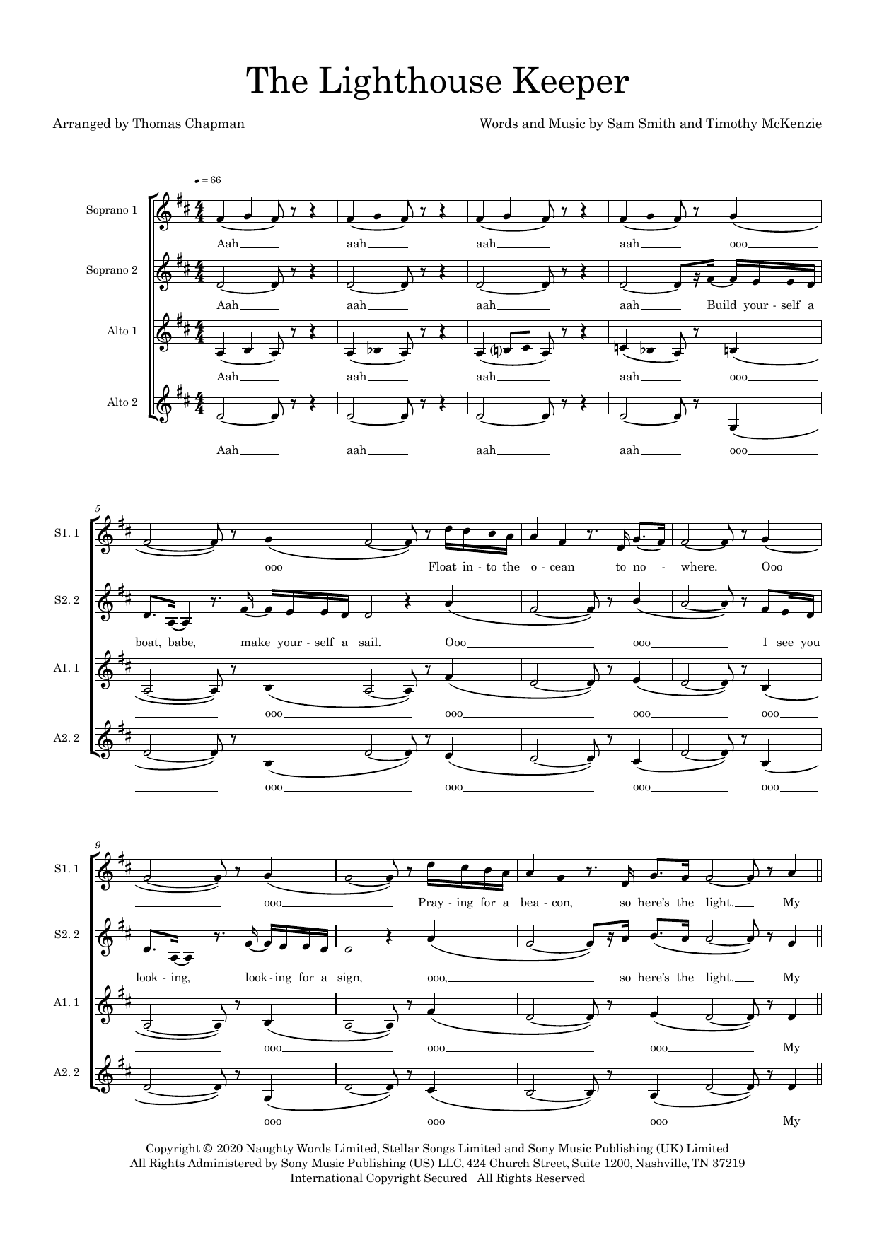 The Lighthouse Keeper (arr. Thomas Chapman) The Lighthouse Keeper (arr. Thomas Chapman)