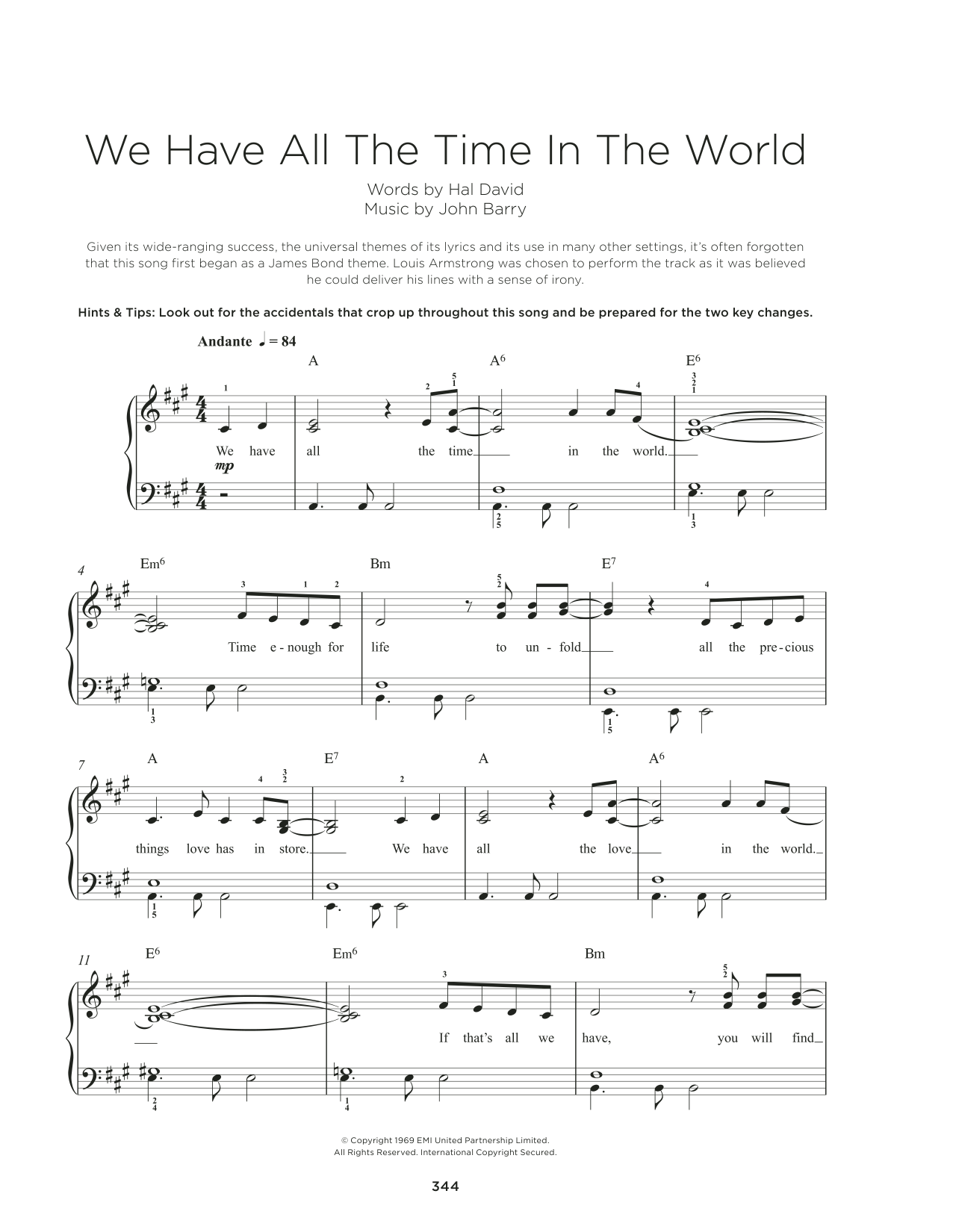 We Have All The Time In The World We Have All The Time In The World
