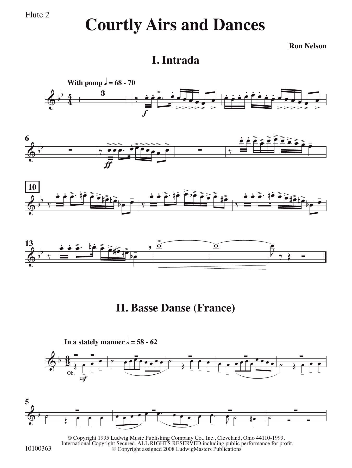 Courtly Airs and Dances – Flute 2 Courtly Airs and Dances – Flute 2