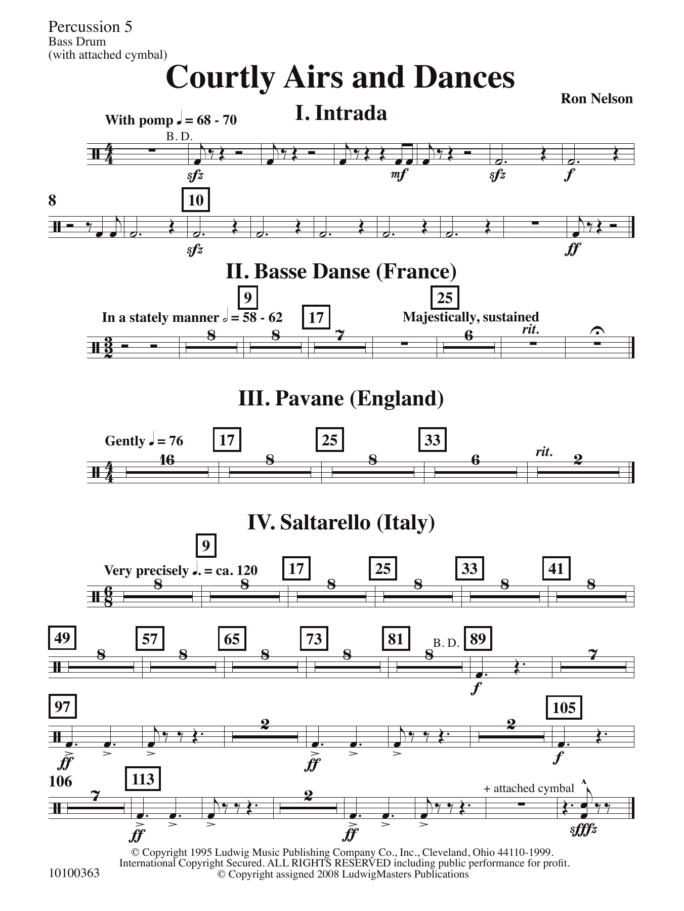 Courtly Airs and Dances – Percussion 5 Courtly Airs and Dances – Percussion 5