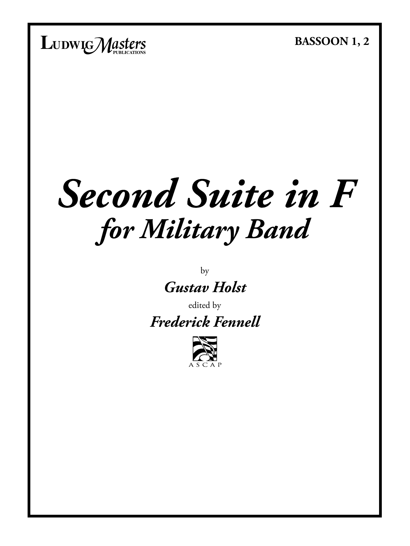 Second Suite in F – Bassoon 1 & 2 Second Suite in F – Bassoon 1 & 2