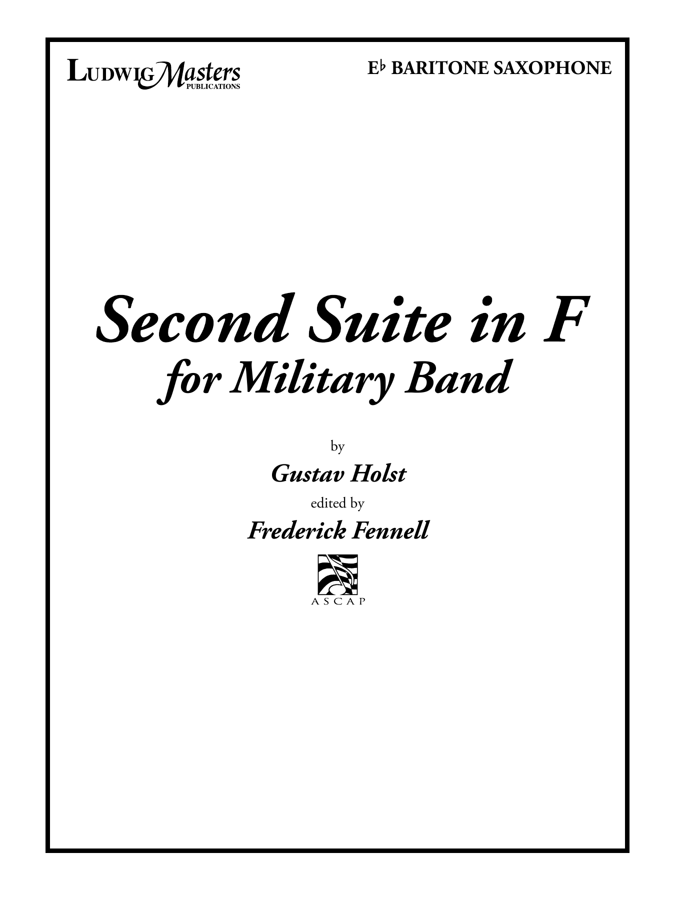 Second Suite in F – Bari Sax Second Suite in F – Bari Sax