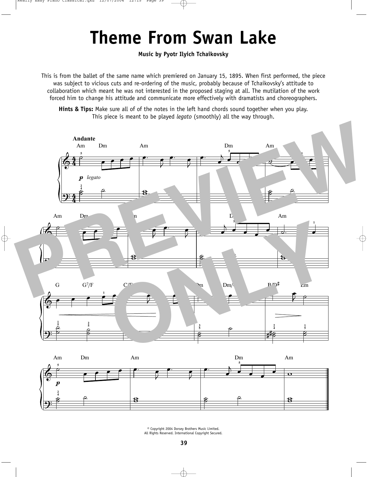 Swan Lake (Theme) Swan Lake (Theme)