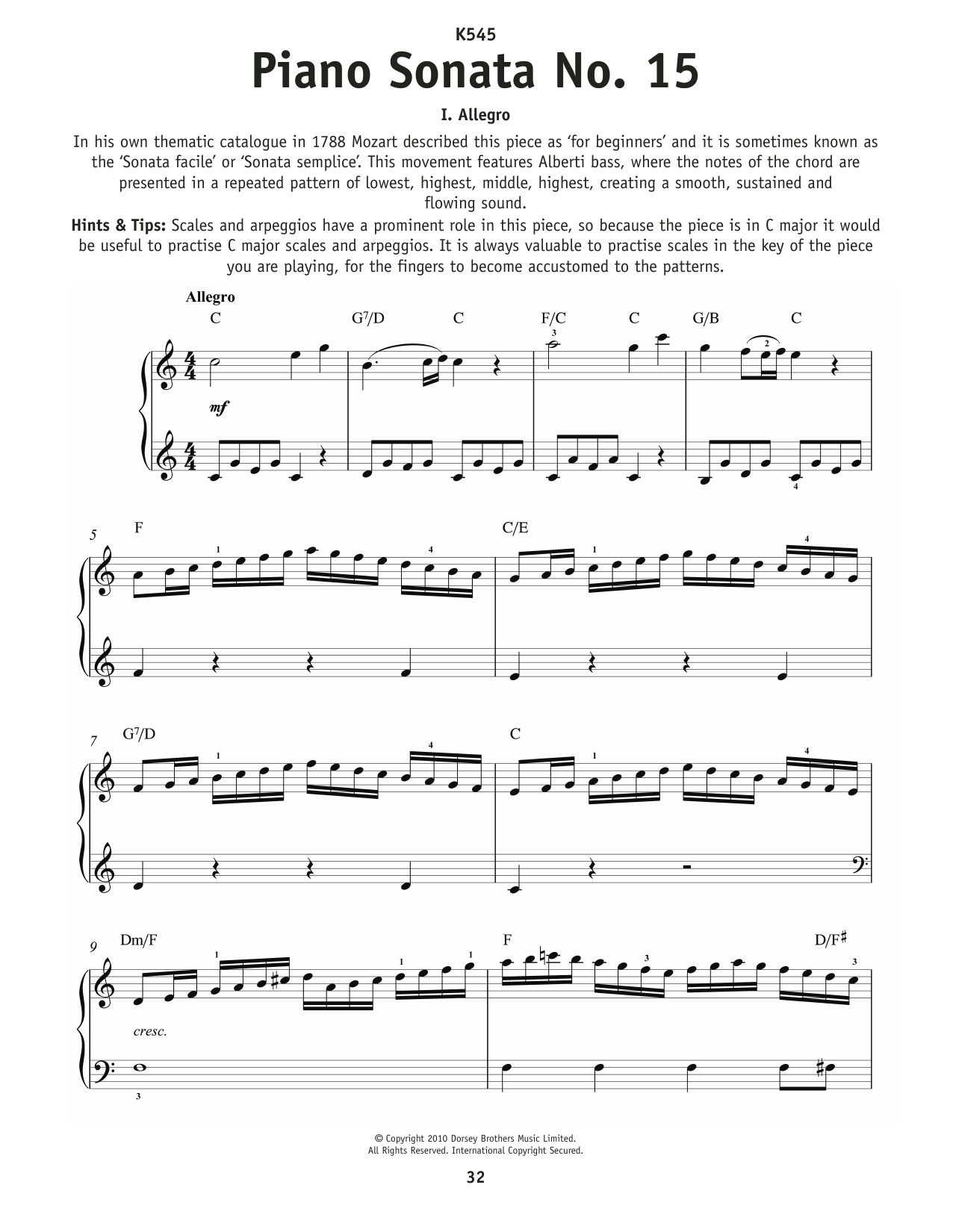 Allegro, K. 545 Allegro, K. 545