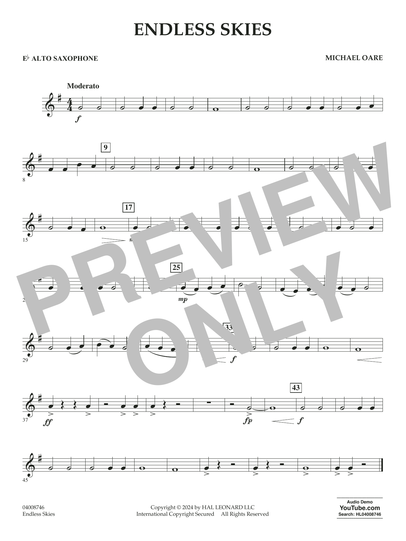 Endless Skies – Eb Alto Saxophone Endless Skies – Eb Alto Saxophone