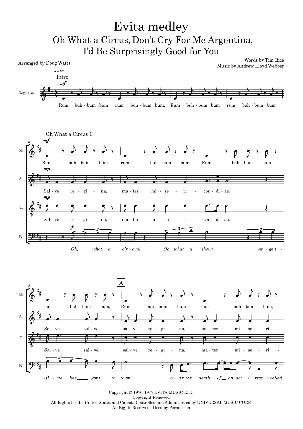 Evita Medley (arr. Doug Watts) Evita Medley (arr. Doug Watts)
