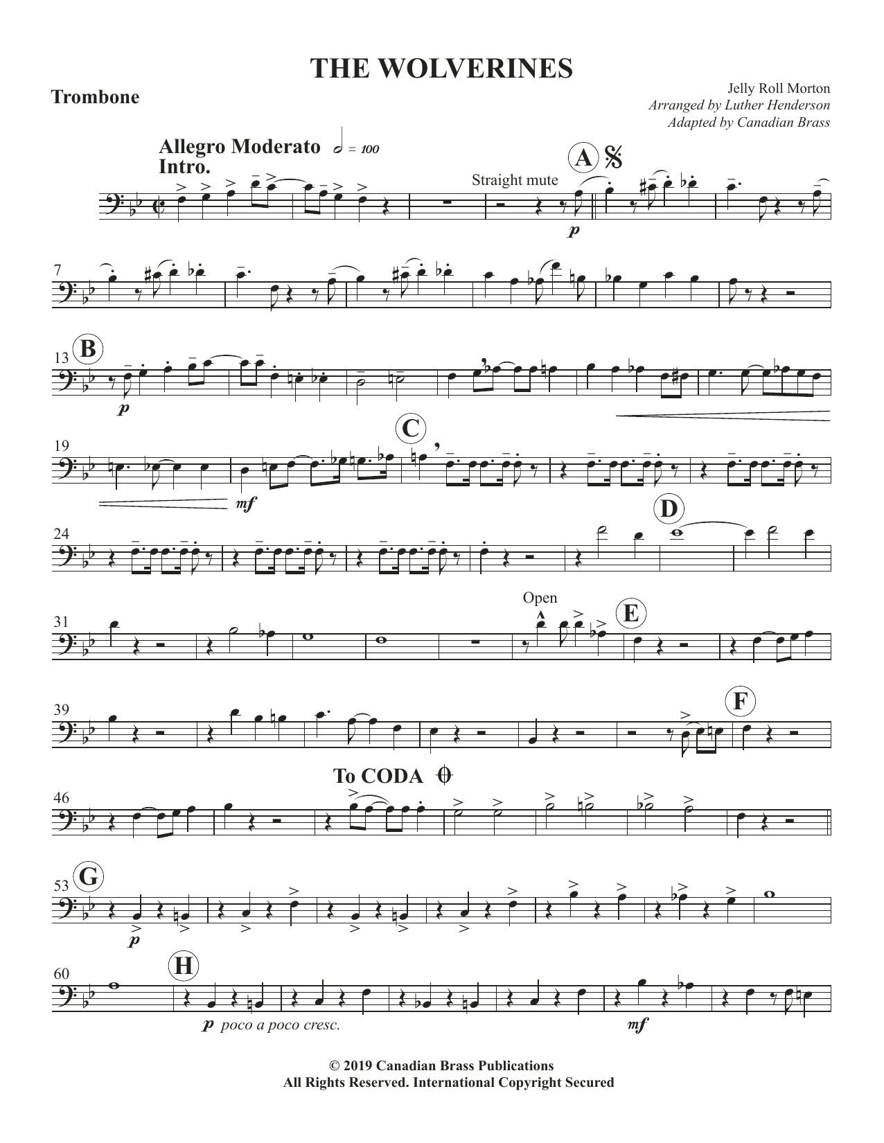 The Wolverines – Trombone The Wolverines – Trombone