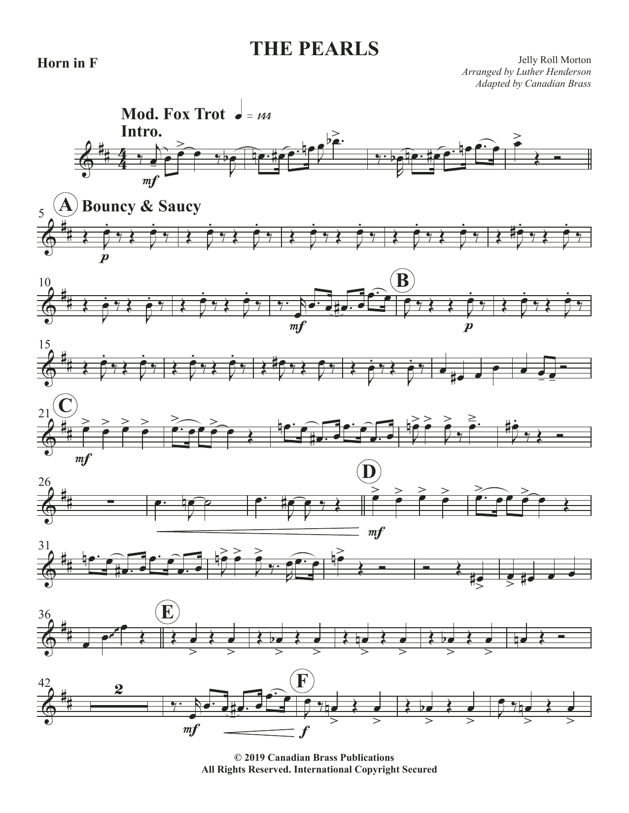The Pearls – F Horn The Pearls – F Horn