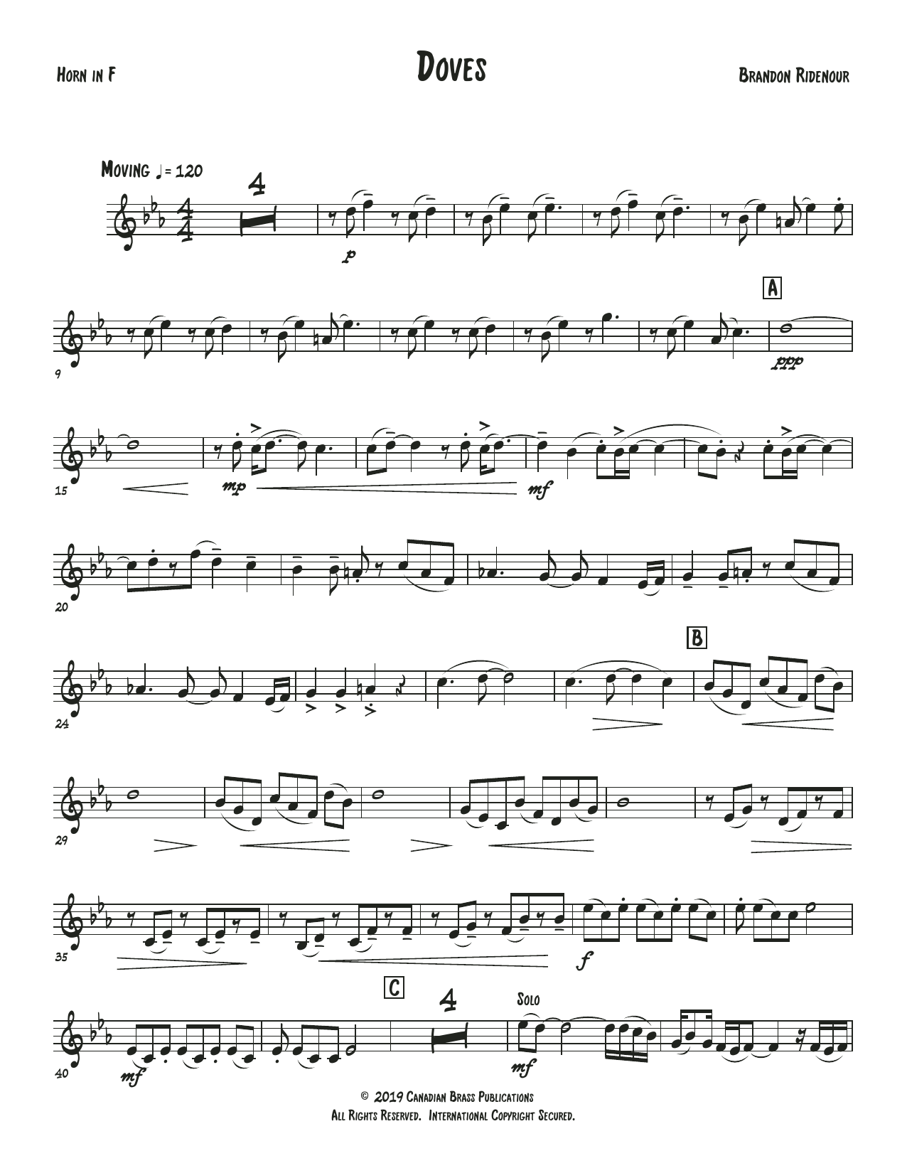 Doves – F Horn Doves – F Horn