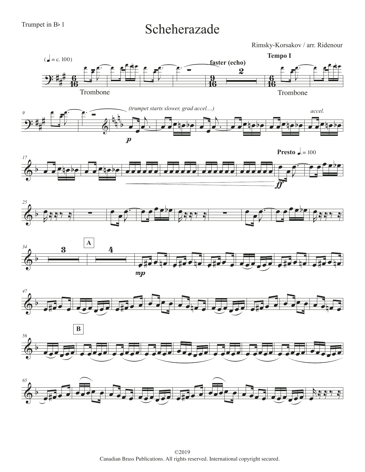 Scheherezade – Bb Trumpet 1 Scheherezade – Bb Trumpet 1