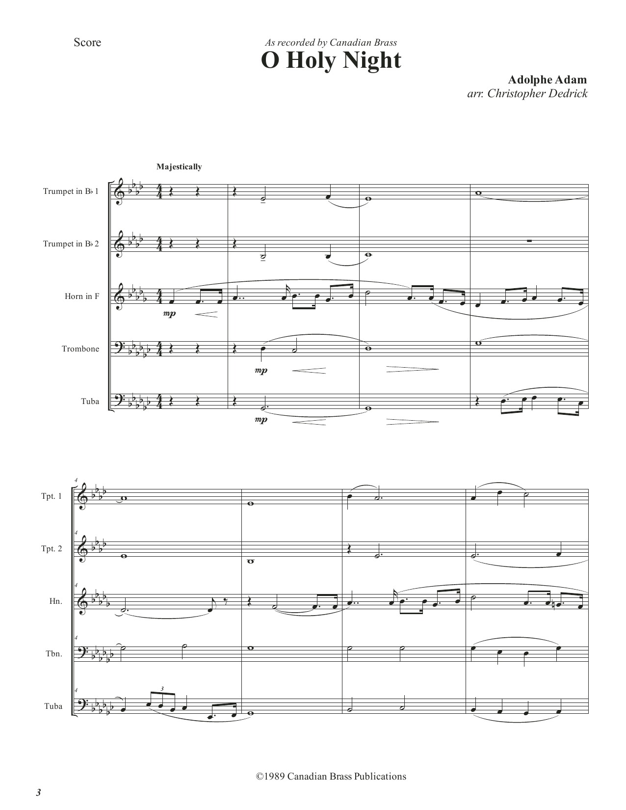 O Holy Night – Full Score O Holy Night – Full Score