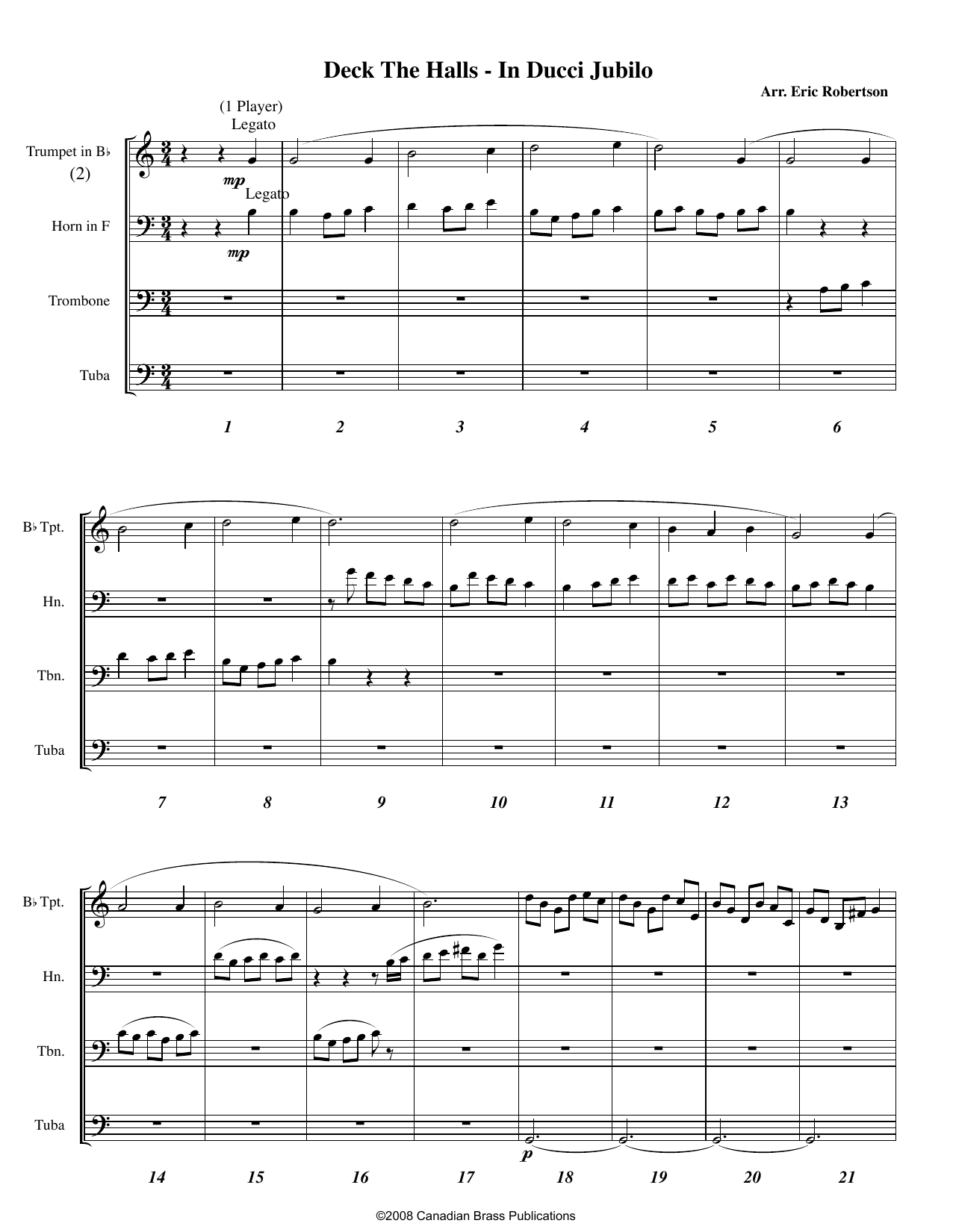 Deck the Halls – In Dulci Jubilo – Full Score Deck the Halls – In Dulci Jubilo – Full Score