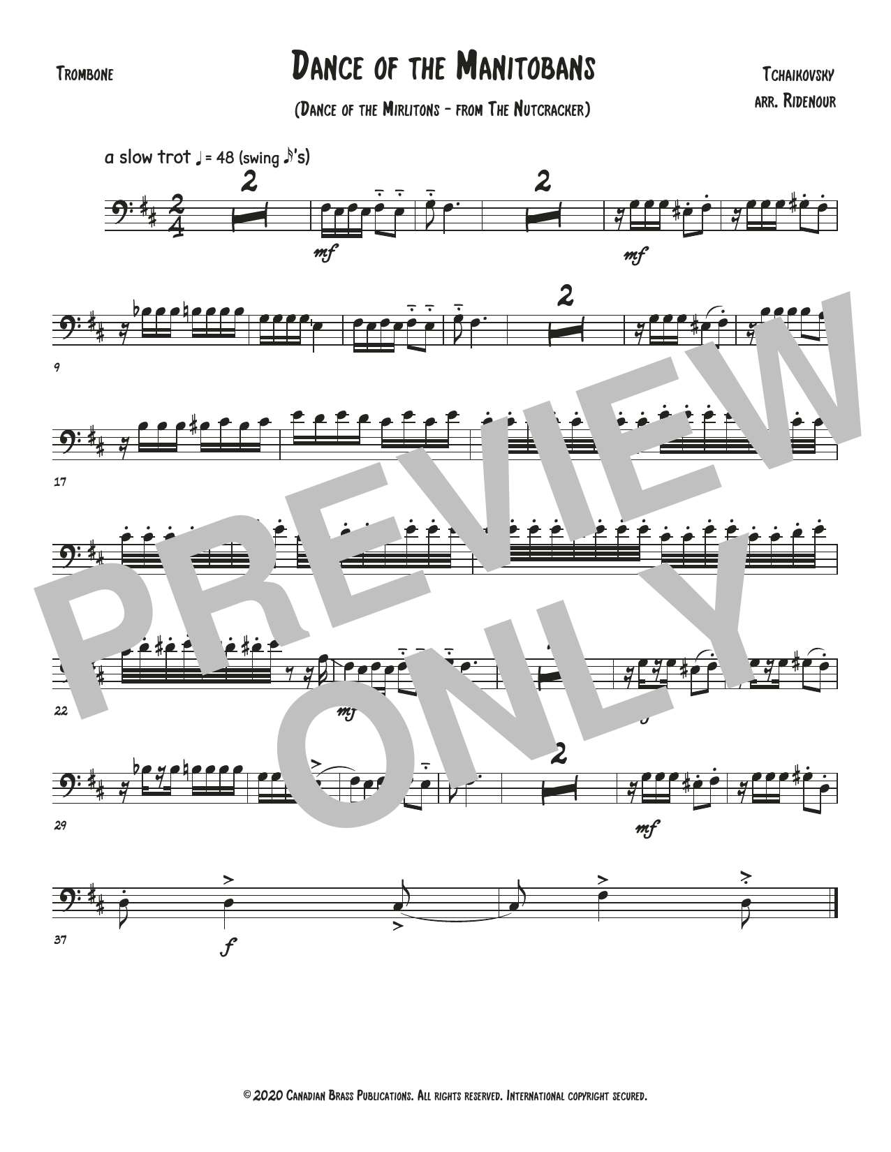 Dance of the Manitobans – Trombone Dance of the Manitobans – Trombone