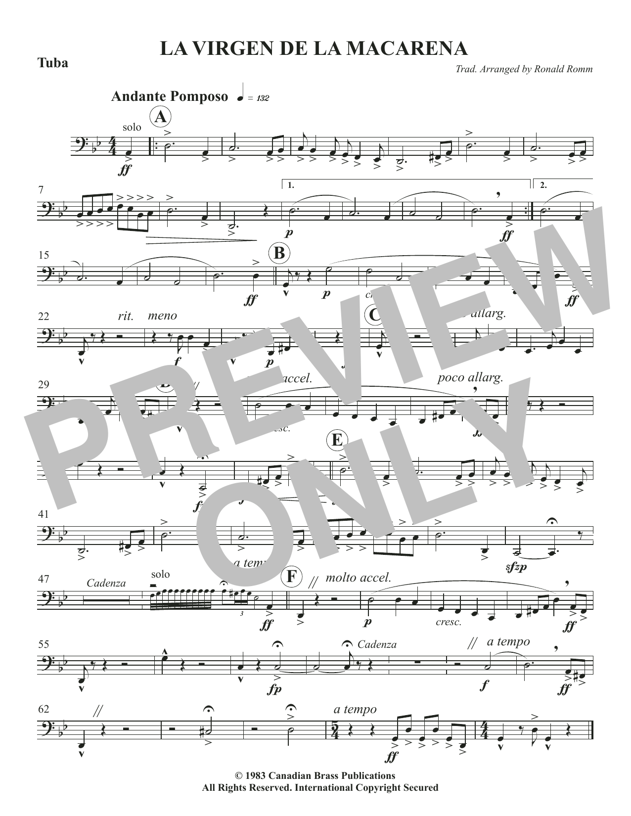 La Virgen De La Macarena – Tuba La Virgen De La Macarena – Tuba