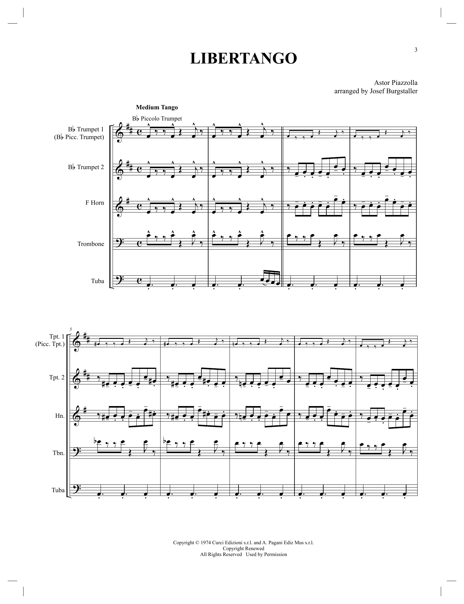 Libertango – Full Score Libertango – Full Score