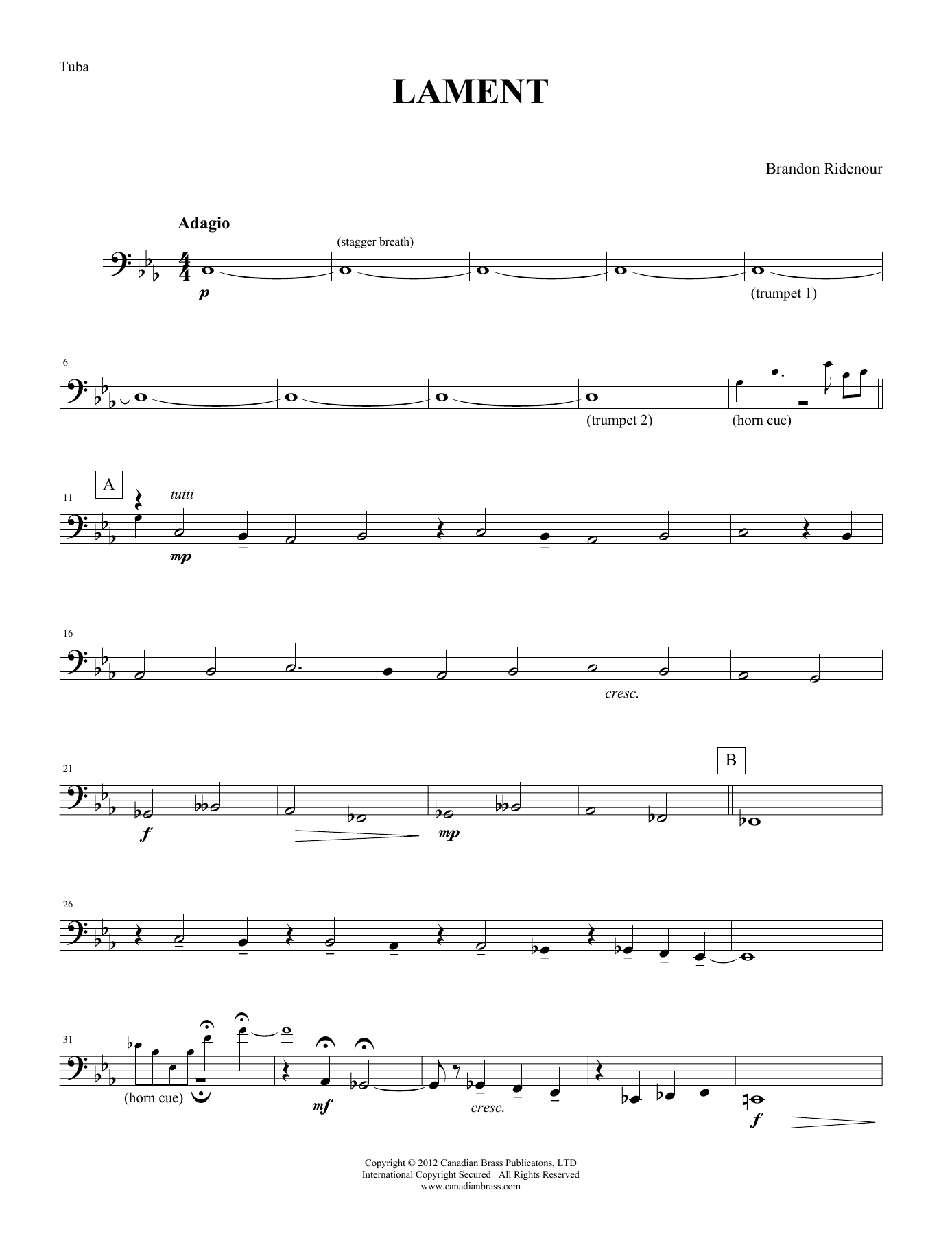 Lament – Tuba Lament – Tuba