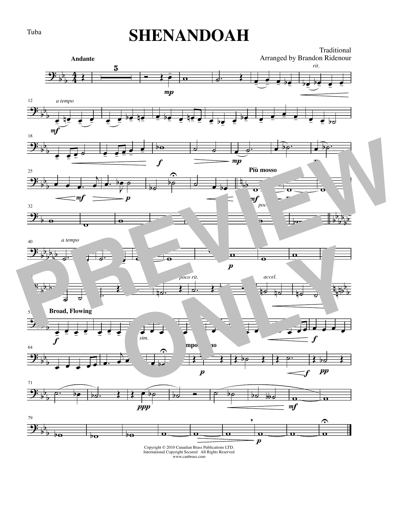 Shenandoah – Tuba Shenandoah – Tuba