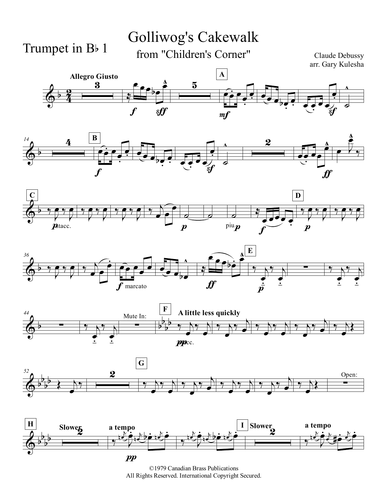 Golliwog’s Cakewalk – Bb Trumpet 1 Golliwog’s Cakewalk – Bb Trumpet 1