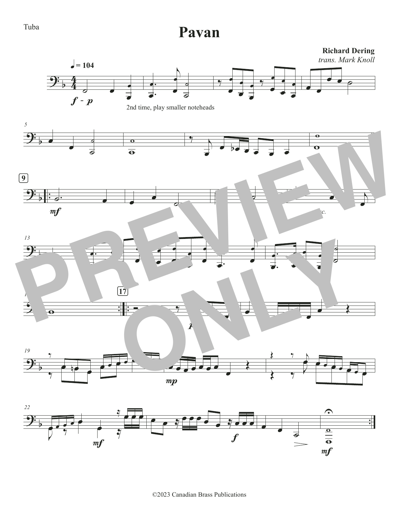 Pavan – Tuba Pavan – Tuba