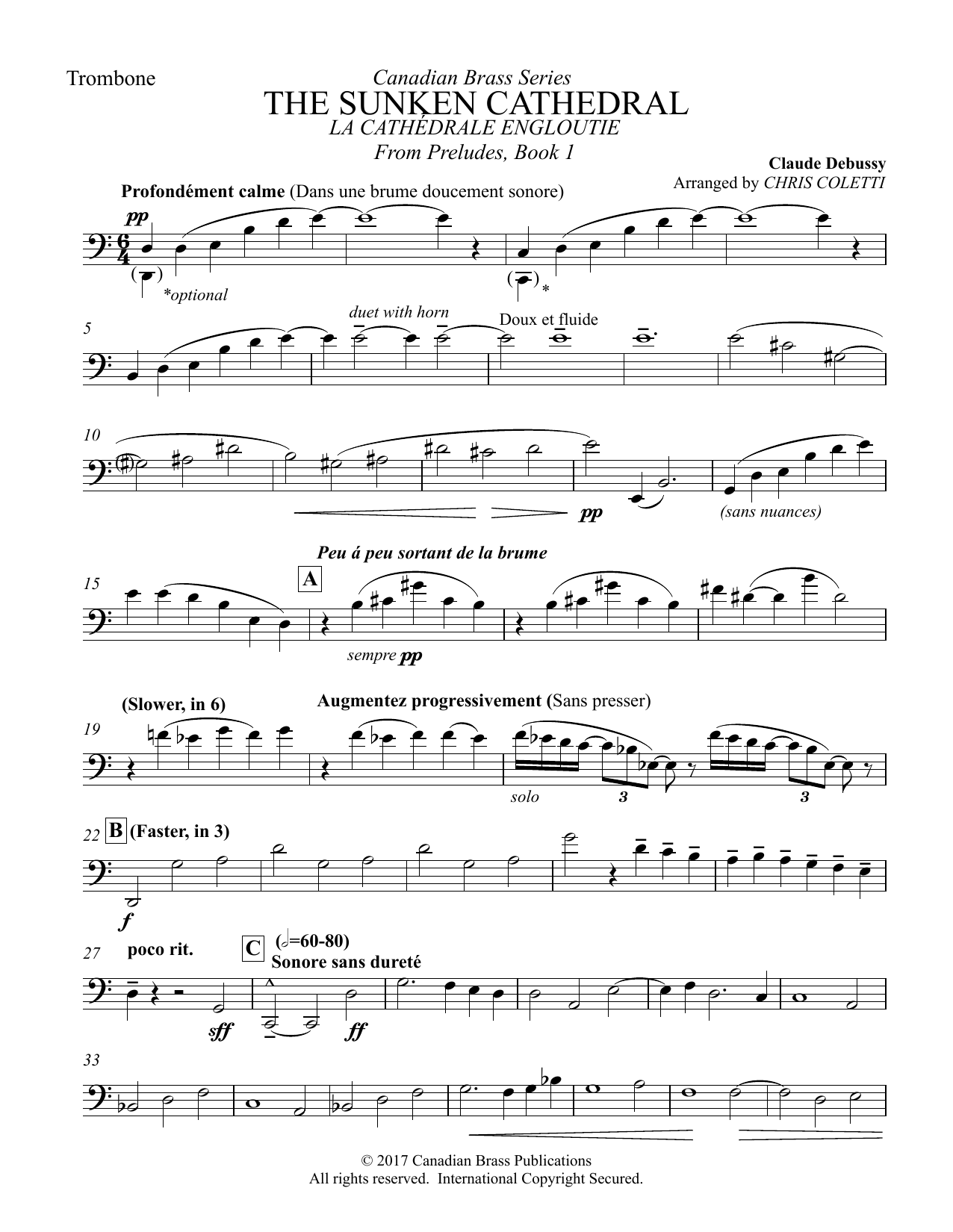 The Sunken Cathedral – Trombone The Sunken Cathedral – Trombone