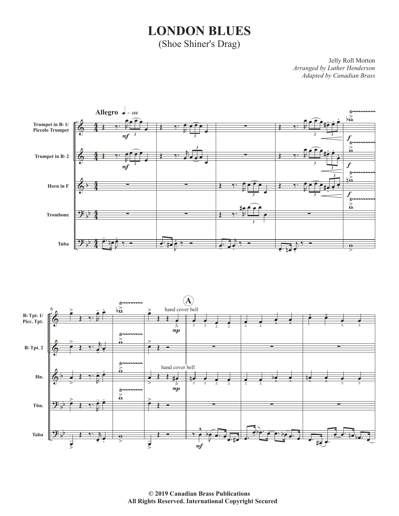 London Blues – Full Score London Blues – Full Score
