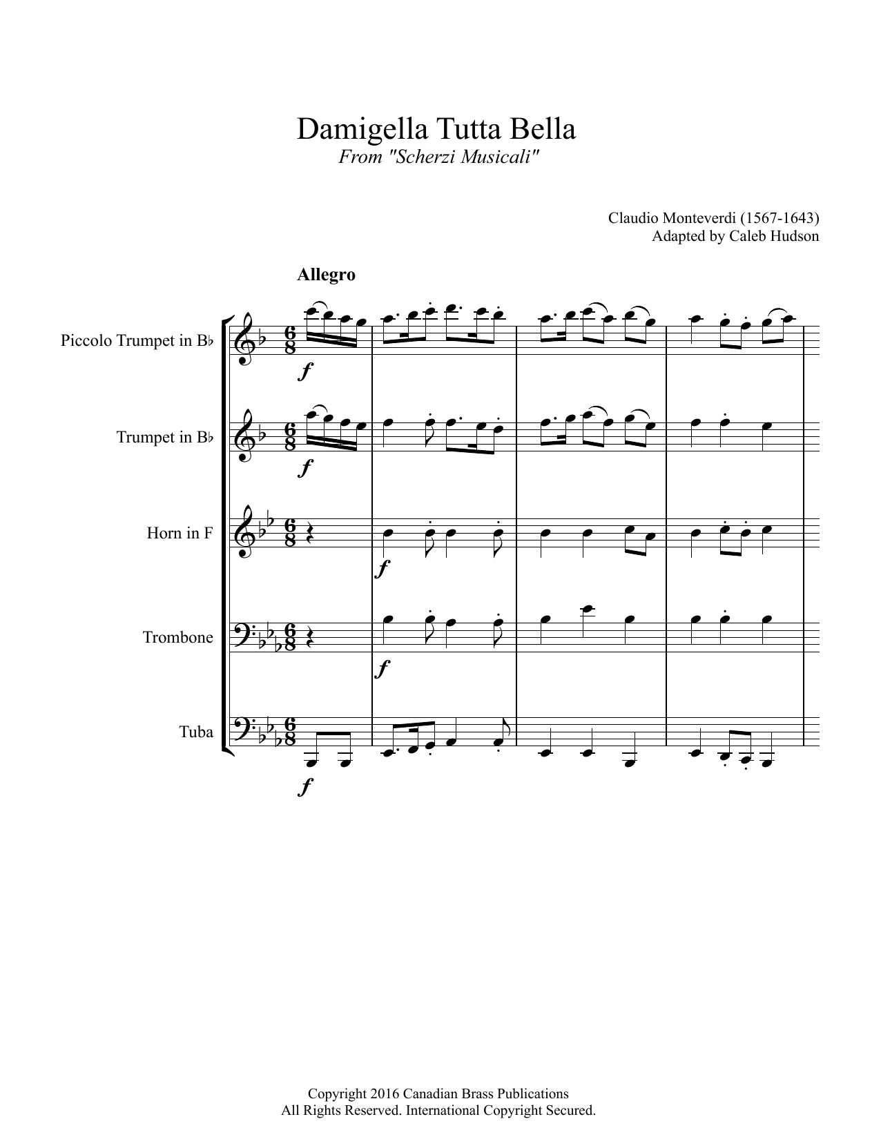 Damigella Tutta Bella – Full Score Damigella Tutta Bella – Full Score