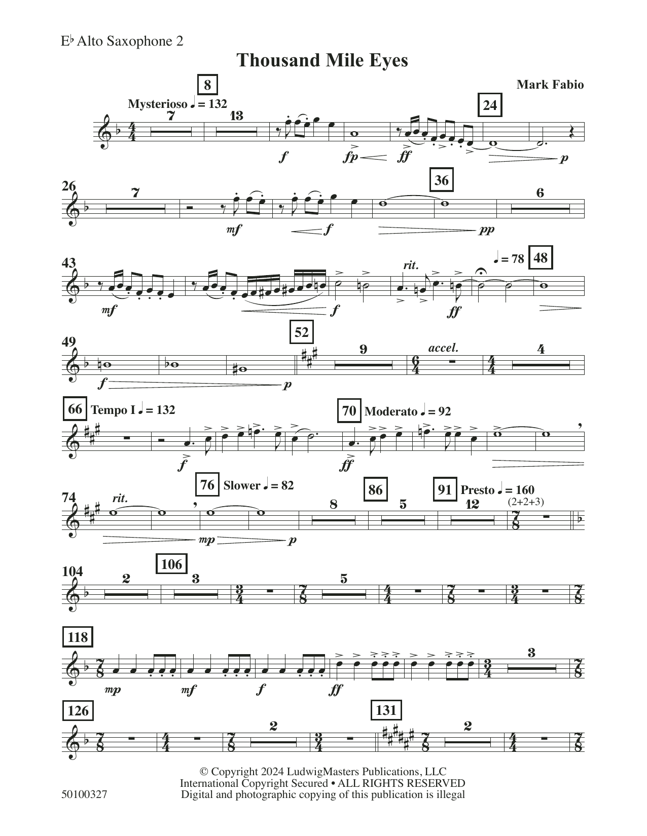 Thousand Mile Eyes – Alto Saxophone 2 Thousand Mile Eyes – Alto Saxophone 2