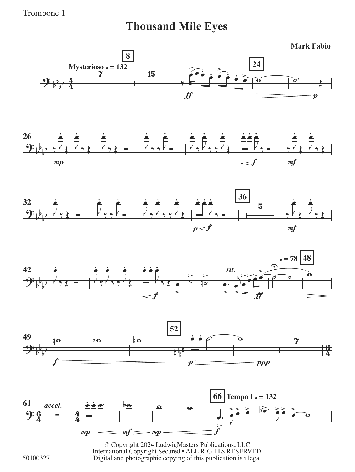 Thousand Mile Eyes – Trombone 1 Thousand Mile Eyes – Trombone 1
