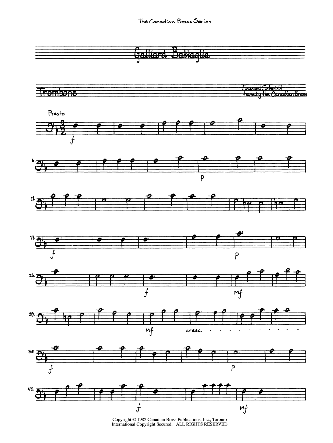 Galliard Battaglia – Trombone Galliard Battaglia – Trombone