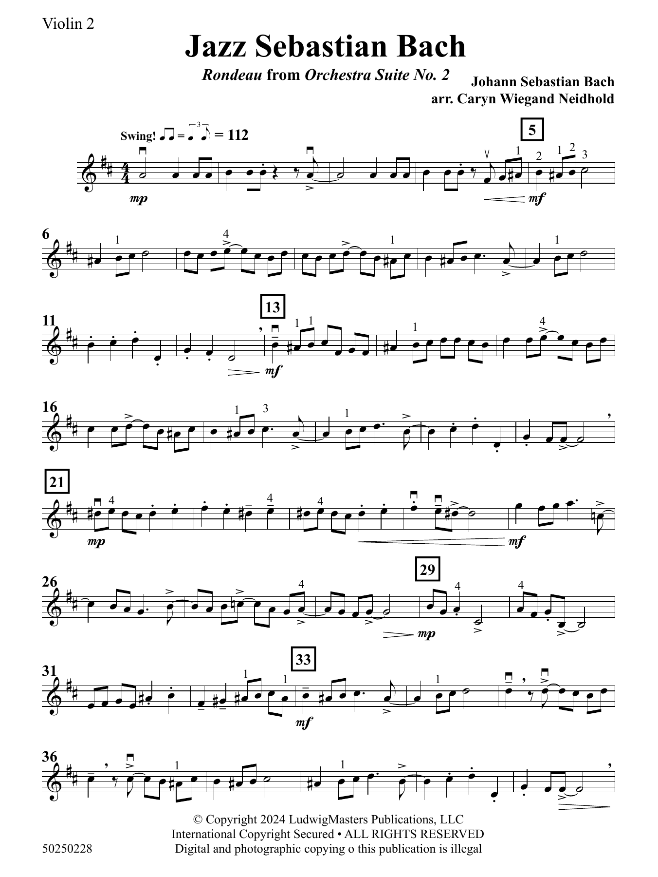 Jazz Sebastian Bach – Violin 2 Jazz Sebastian Bach – Violin 2