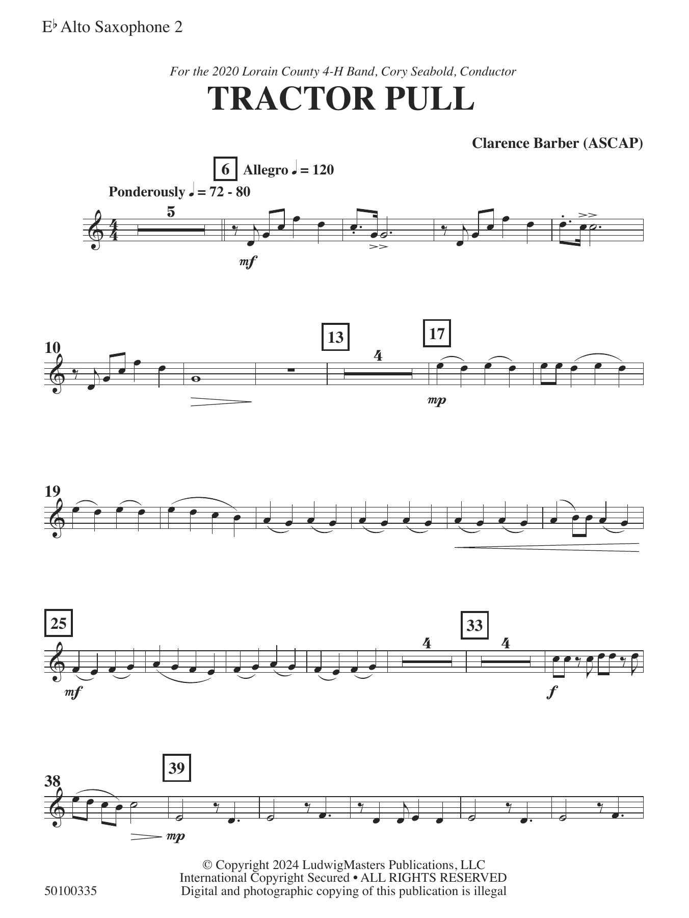 Tractor Pull – Alto Saxophone 2 Tractor Pull – Alto Saxophone 2
