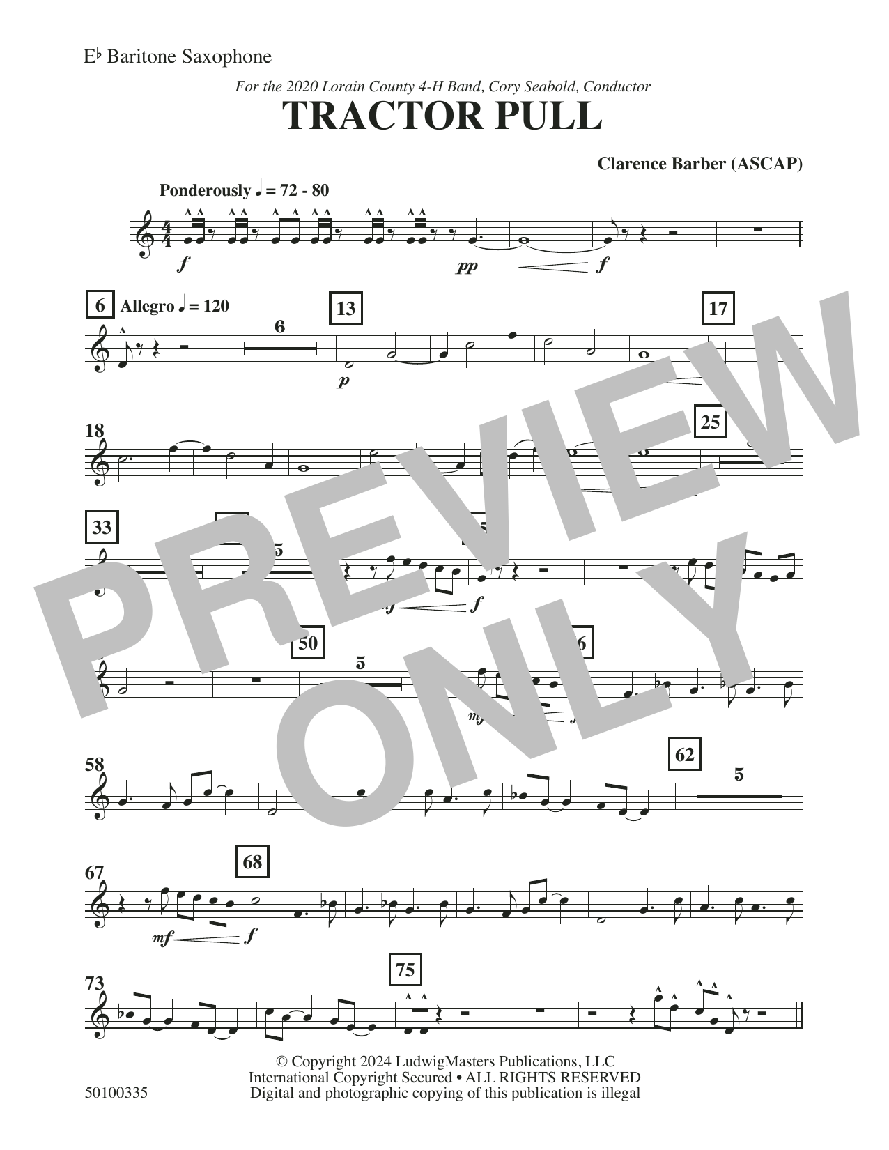 Tractor Pull – Baritone Saxophone Tractor Pull – Baritone Saxophone