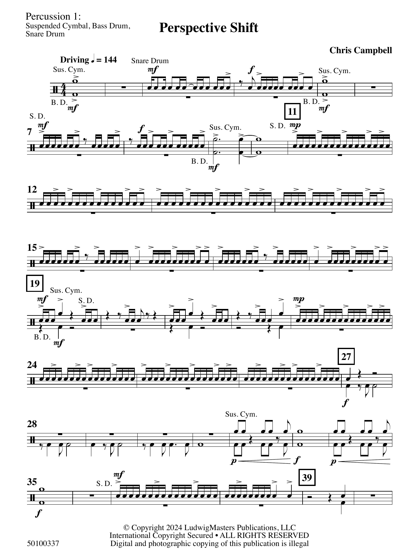 Perspective Shift – Percussion 1 Perspective Shift – Percussion 1